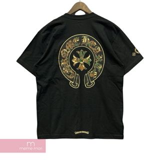 クロムハーツ(Chrome Hearts)のCHROME HEARTS Camo Horseshoe Tee クロムハーツ カモホースシューTシャツ 半袖カットソー ポケT プリント カモフラージュ柄 迷彩 ブラック サイズXL【240426】【新古品】【me04】(Tシャツ/カットソー(半袖/袖なし))