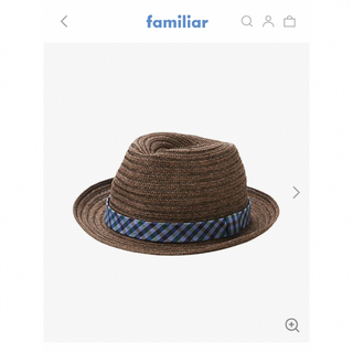 familiar - 新品　ファミリア　帽子　ハット　麦わら帽子　麦わら
