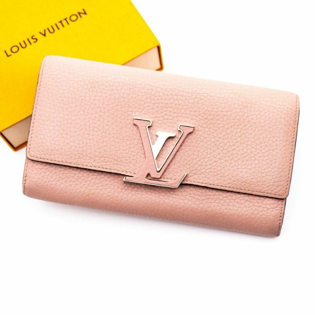 LOUIS VUITTON(ルイヴィトン)の★美品★ ヴィトン 長財布 カプシーヌ トリヨン ピンク レディースのファッション小物(財布)の商品写真