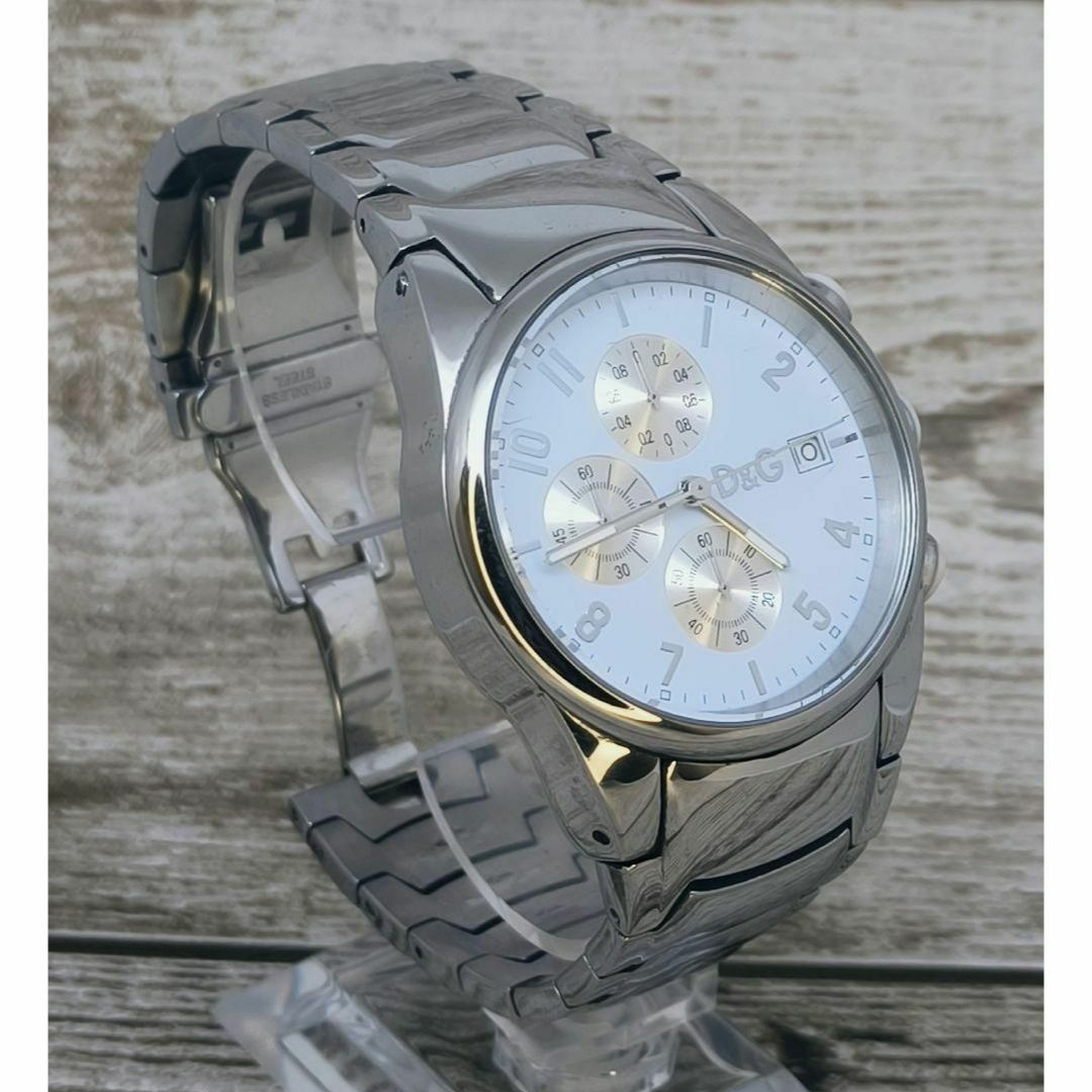 DOLCE&GABBANA(ドルチェアンドガッバーナ)の動作品　ドルチェ＆ガッバーナ　ホワイト　ステンレス　腕時計　ドルガバ　D&G メンズの時計(腕時計(アナログ))の商品写真