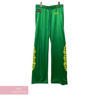 クロムハーツ(Chrome Hearts)のCHROME HEARTS "Green" Floral Mesh Pants クロムハーツ グリーンフローラルメッシュパンツ ロゴプリント スクロールロゴ グリーン サイズM【240426】【新古品】【me04】(スラックス/スーツパンツ)