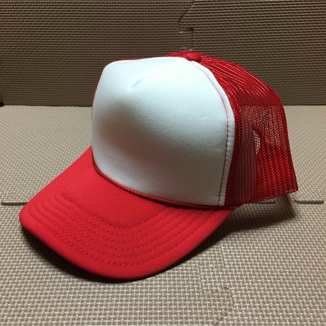 OTTO CAP(オットーキャップ)の新品 OTTO メッシュキャップのツートンレッド 白赤 メンズの帽子(キャップ)の商品写真