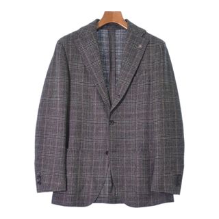 ラルディーニ(LARDINI)のLARDINI テーラードジャケット 46(M位) グレー(チェック) 【古着】【中古】(テーラードジャケット)