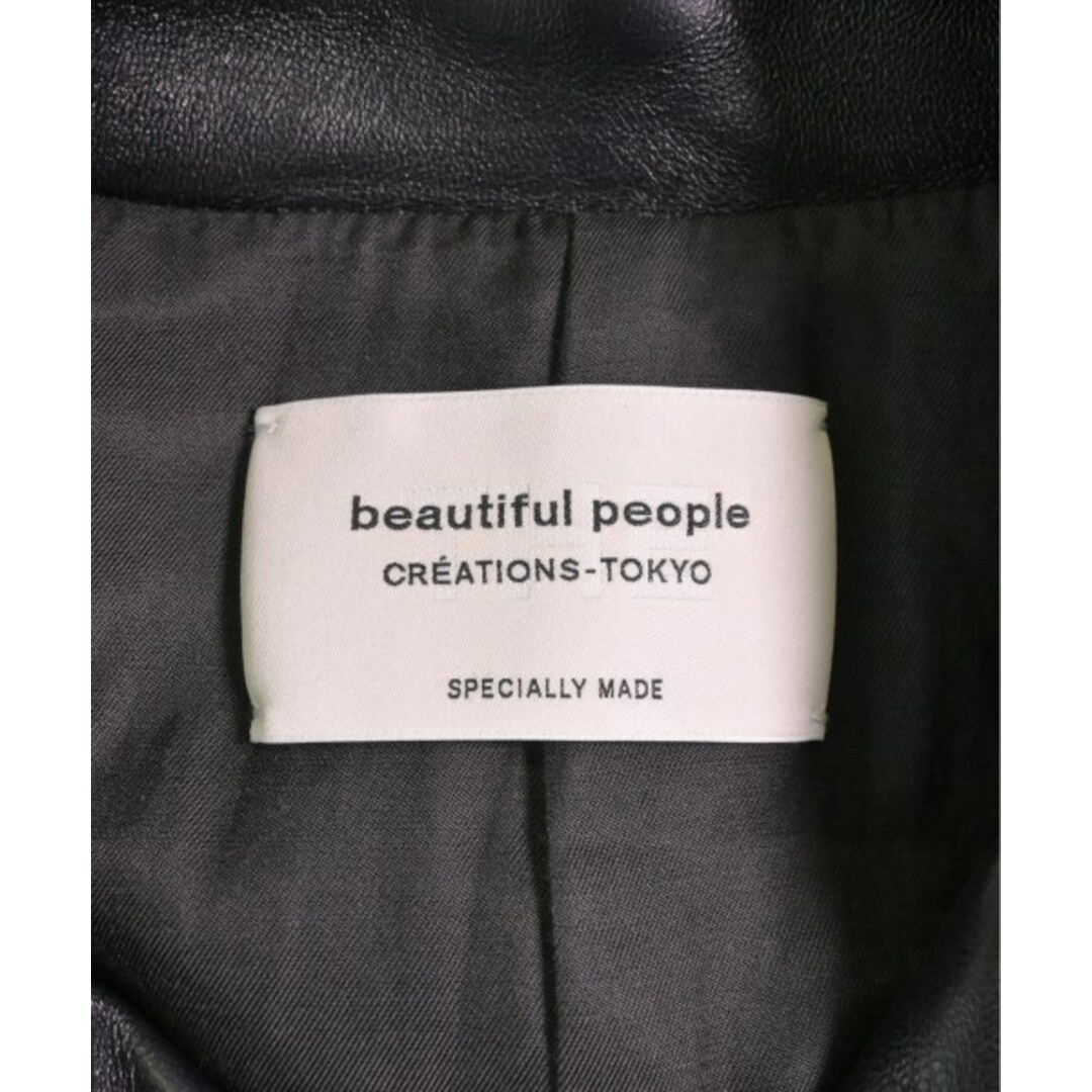 beautiful people(ビューティフルピープル)のbeautiful people ライダース 140(S位) 黒 【古着】【中古】 レディースのジャケット/アウター(ライダースジャケット)の商品写真