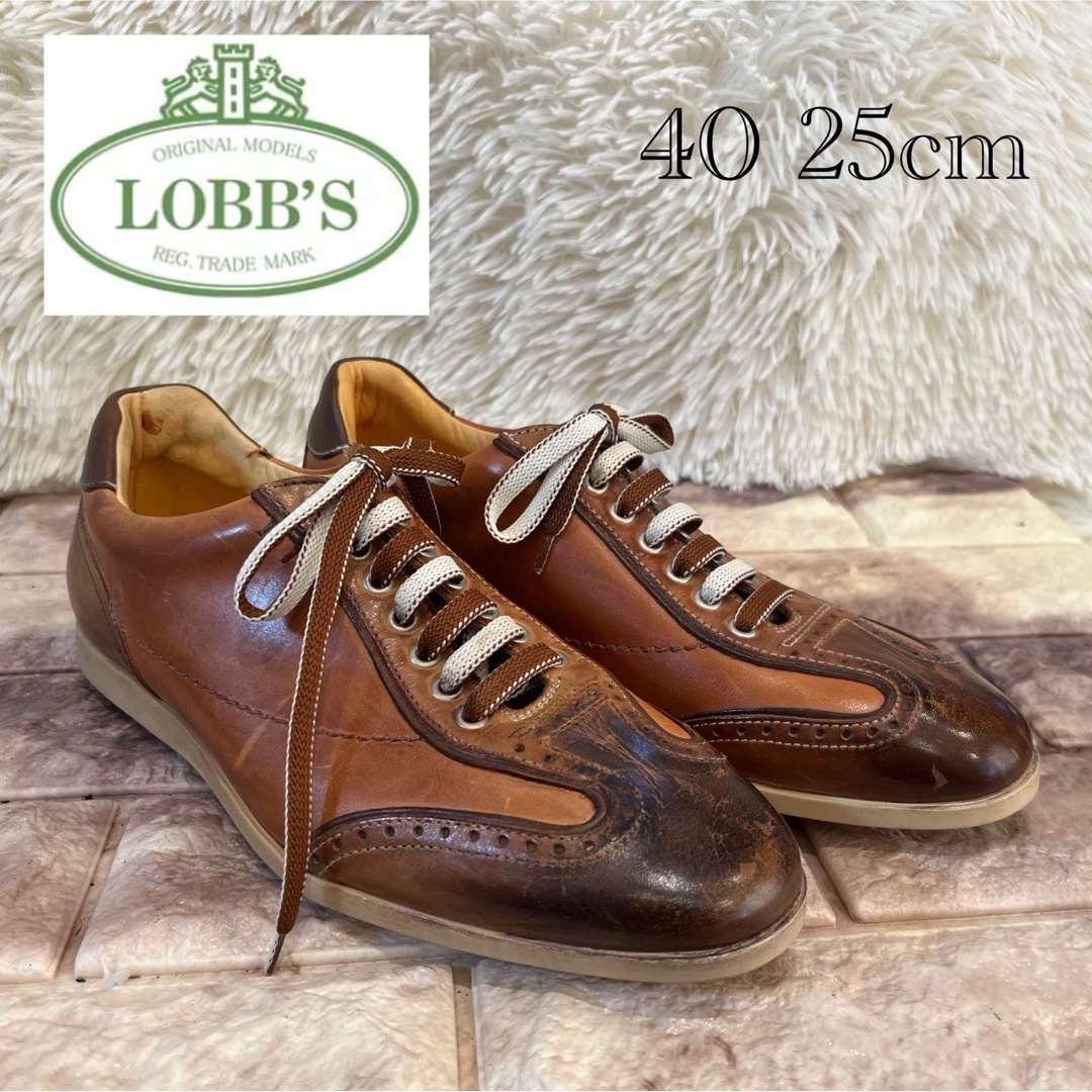 LOBBS(ロブス)のLOBB’S レザー　スニーカー　EUR40 25cm メンズの靴/シューズ(スニーカー)の商品写真