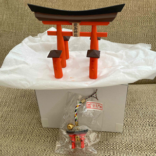 広島宮島🍁厳島神社　鳥居木製模型　手作り工芸品　