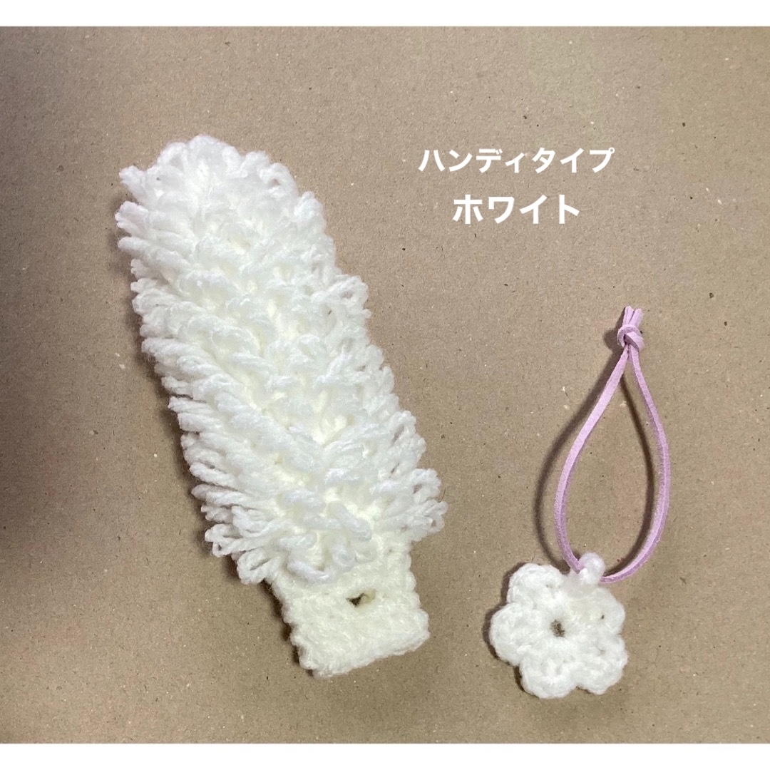 アクリルモップ フローリングモップ ハンディタイプ  ホワイト ハンドメイドの生活雑貨(雑貨)の商品写真