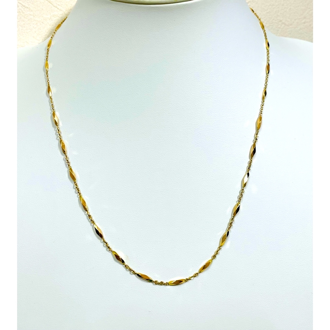 ☆K18 切子柄ネックレス 50cm☆ ☆K18 切子柄ネックレス 50cm☆