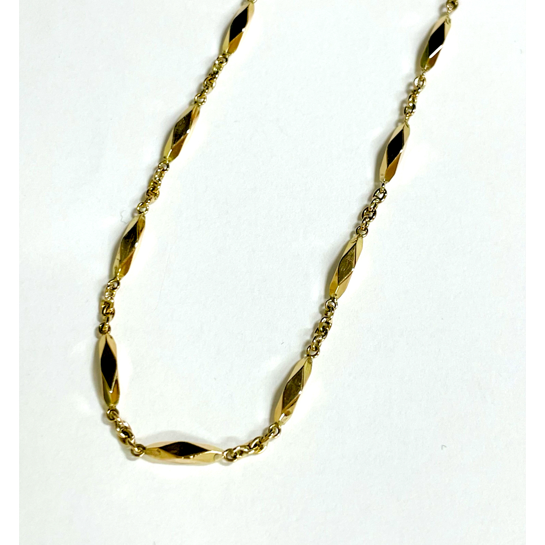 ☆K18 切子柄ネックレス 50cm☆ ☆K18 切子柄ネックレス 50cm☆