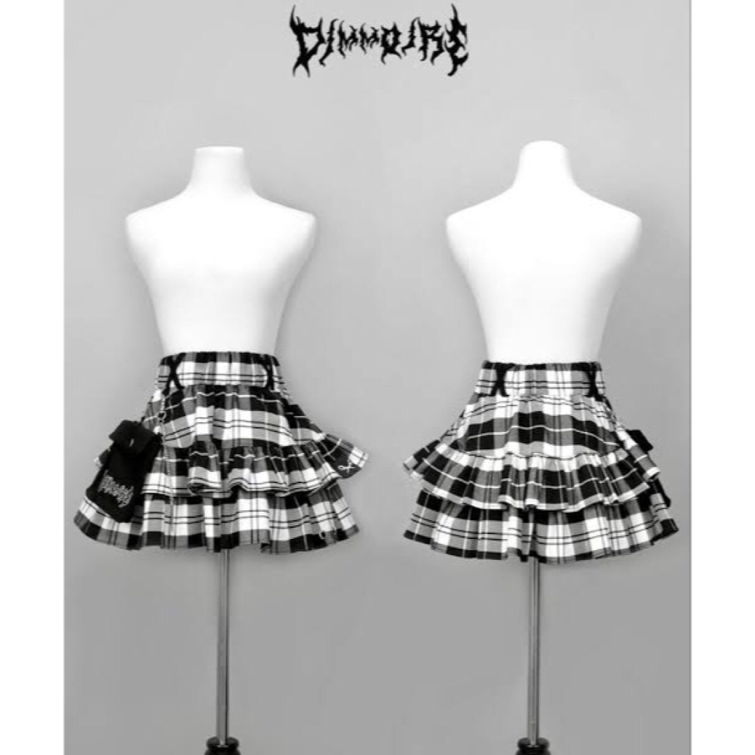 Y2K punk チェック フリル 四角く ミニスカ ミサミサ ロック Y2K punk チェック フリル 四角く ミニスカ ミサミサ ロック