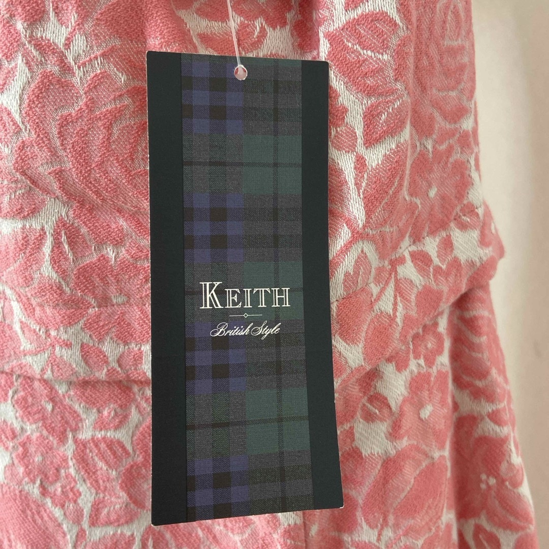 KEITH(キース)のKEITH フォーマル系ワンピース  ピンク 花柄 レディースのワンピース(ロングワンピース/マキシワンピース)の商品写真