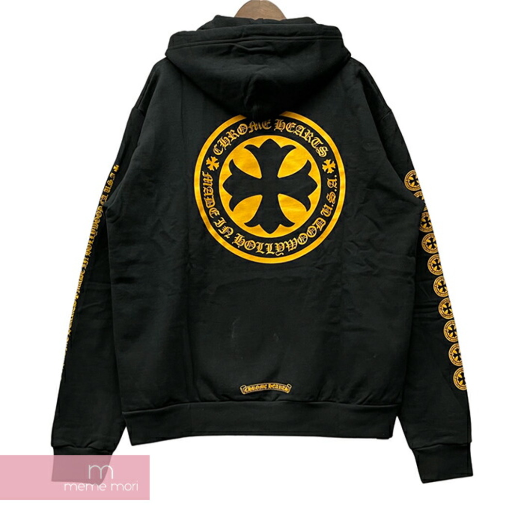 Chrome Hearts(クロムハーツ)のCHROME HEARTS Yellow CH Plus Pullover Hoodie クロムハーツ イエローCHプラスプルオーバーフーディ パーカー スクロールロゴ プリント ブラック×マスタード サイズL【240427】【新古品】【me04】 メンズのトップス(パーカー)の商品写真