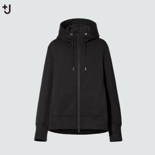 ユニクロ(UNIQLO)のユニクロ  ジルサンダー　ドライスウェットフルジップパーカー 黒　ブラック　XL(パーカー)