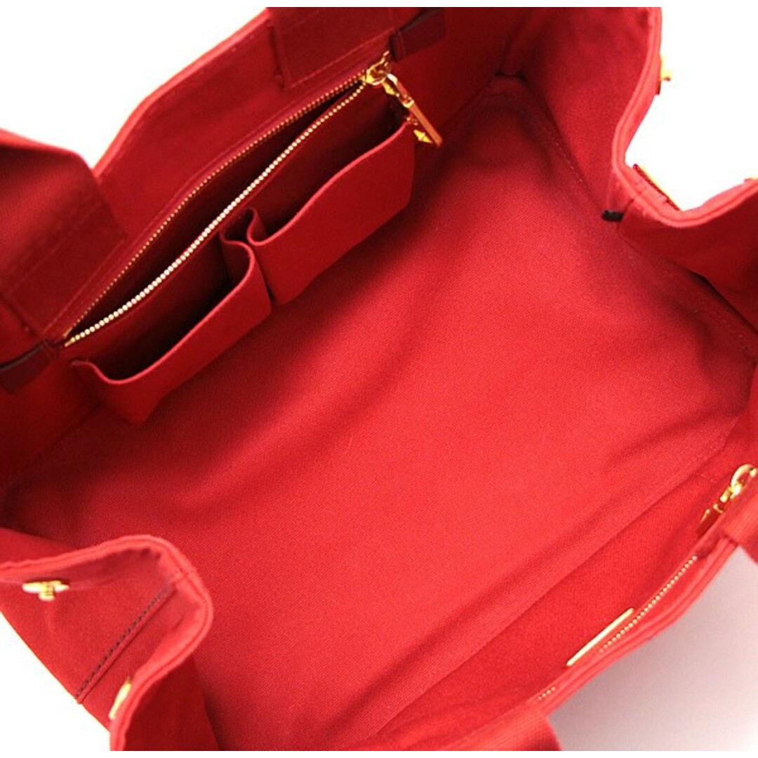 PRADA(プラダ)のプラダ PRADA カナパM トートバッグ キャンバス 赤 レッド 【65124】 レディースのバッグ(トートバッグ)の商品写真