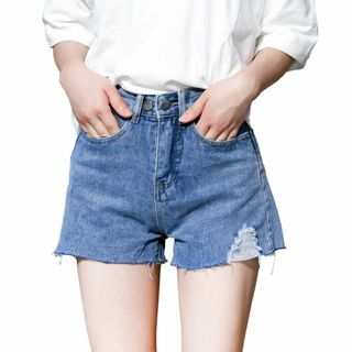 [OKITI] レディースプラスサイズTシャツ+デニムショートパンツ(その他)