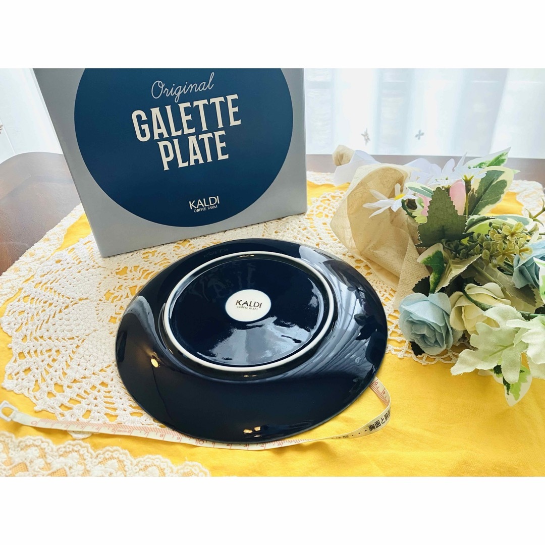 KALDI(カルディ)の【食器】 KALDI 非売品 GALETTE PLATE ノベルティ ブルー インテリア/住まい/日用品のキッチン/食器(食器)の商品写真