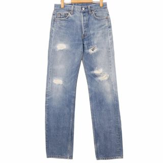 リーバイス(Levi's)のLevi's 90s 501xx USA製 デニムパンツ 赤文字 ダメージ加工(デニム/ジーンズ)