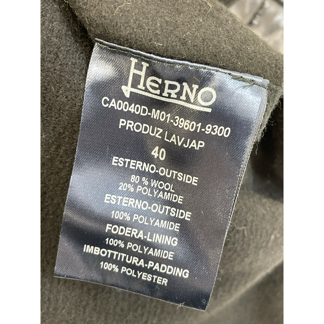 HERNO(ヘルノ)のヘルノ CA0040D ﾌﾞﾗｯｸ ﾊﾟﾃﾞｯﾄﾞｺｰﾄ 40 レディースのジャケット/アウター(その他)の商品写真