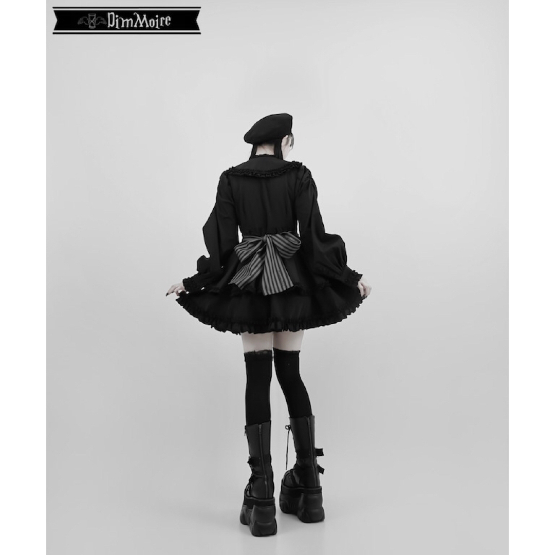 REFLEM(レフレム)のDimMoire ディムモアール 絶メイドワンピース【Black&Stripe】 レディースのワンピース(ひざ丈ワンピース)の商品写真