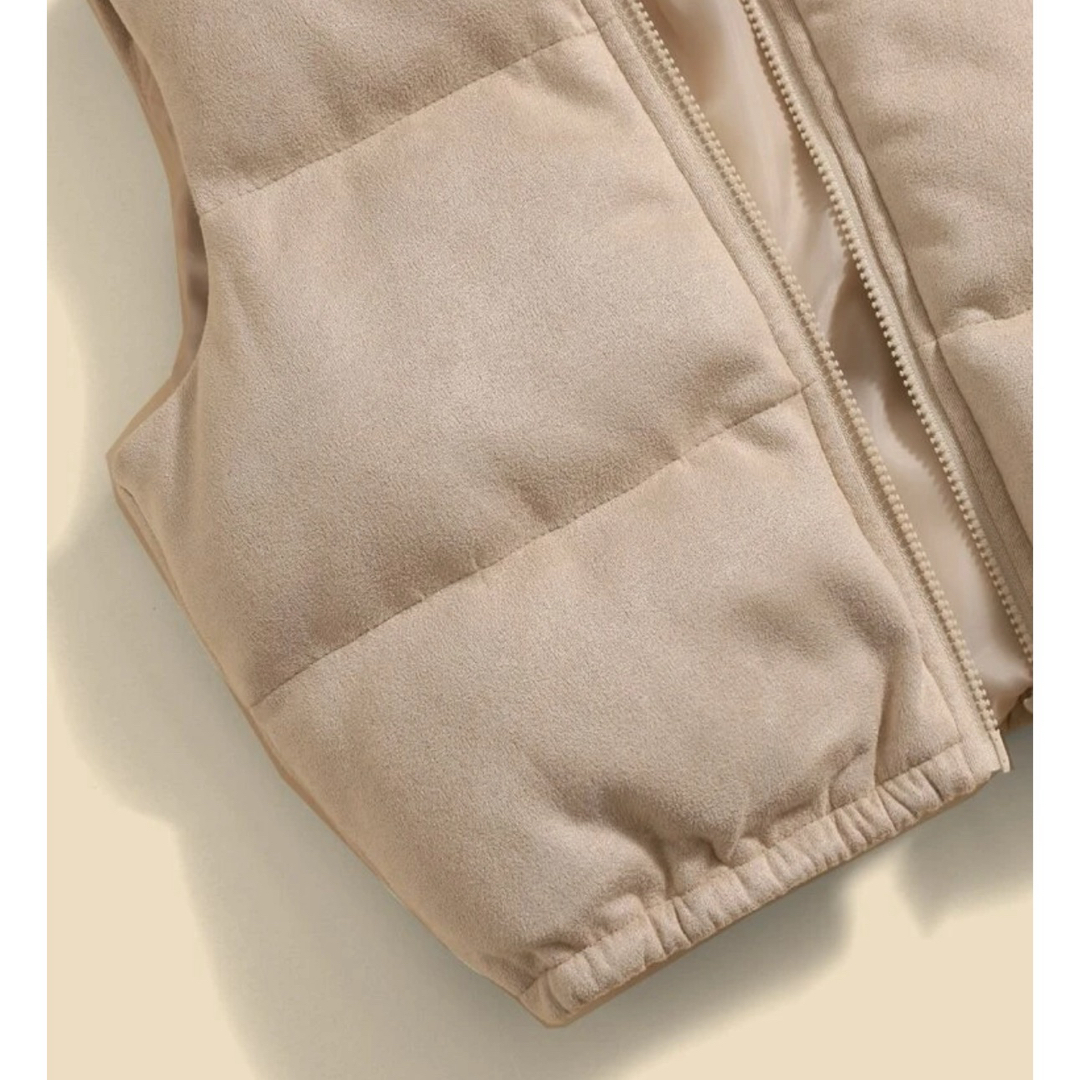 SHEIN(シーイン)のパファーベストコート　ダウンベスト　ベージュ キッズ/ベビー/マタニティのベビー服(~85cm)(ジャケット/コート)の商品写真
