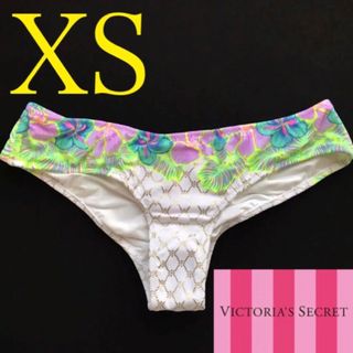 ヴィクトリアズシークレット(Victoria's Secret)のレア 新品 水着 ヴィクトリアシークレット ボトム ショーツ XS 白柄(水着)