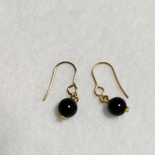 ピアス ブラック 天然石(ピアス)