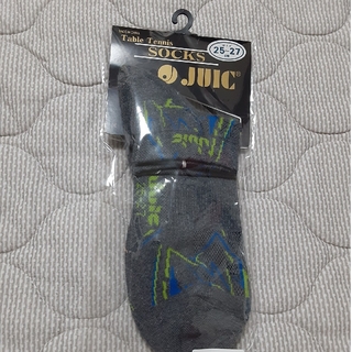 バタフライ(BUTTERFLY)の新品未開封　卓球靴下　JUIC　25~27cm　グレー　1組(スニーカー)