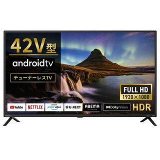 【新着商品】[andoroidtv] 42型 チューナーレス テレビ Googl(テレビ)