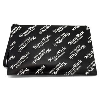 ケンゾー(KENZO)のケンゾー KENZO × ヴェルディ VERDY ■ 【 LARGE POUCH 99 FE55PM512L45 】 ロゴ 総柄 レザー クラッチ バッグ 32866(その他)