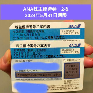ANA株主優待券　2枚2024年5月31日期限(航空券)