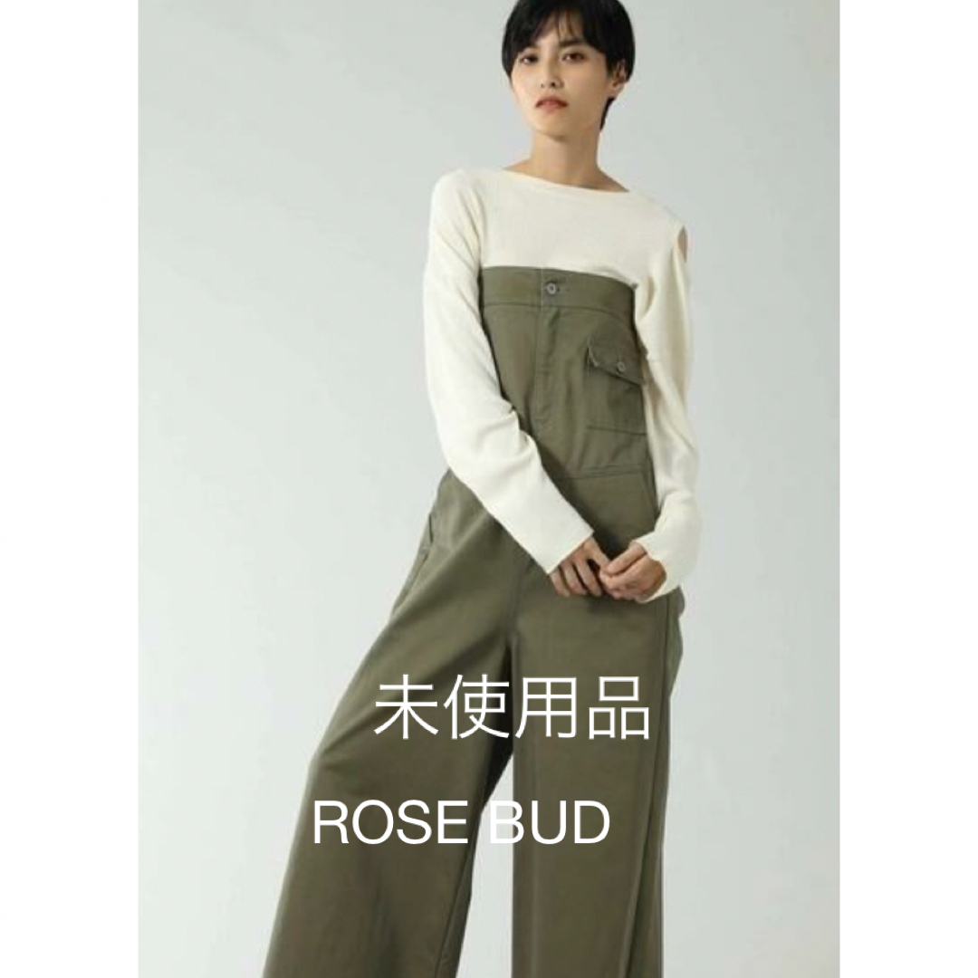 ROSE BUD(ローズバッド)の未使用品 ROSE BUD ベア切替えオールインワン レディースのパンツ(サロペット/オーバーオール)の商品写真