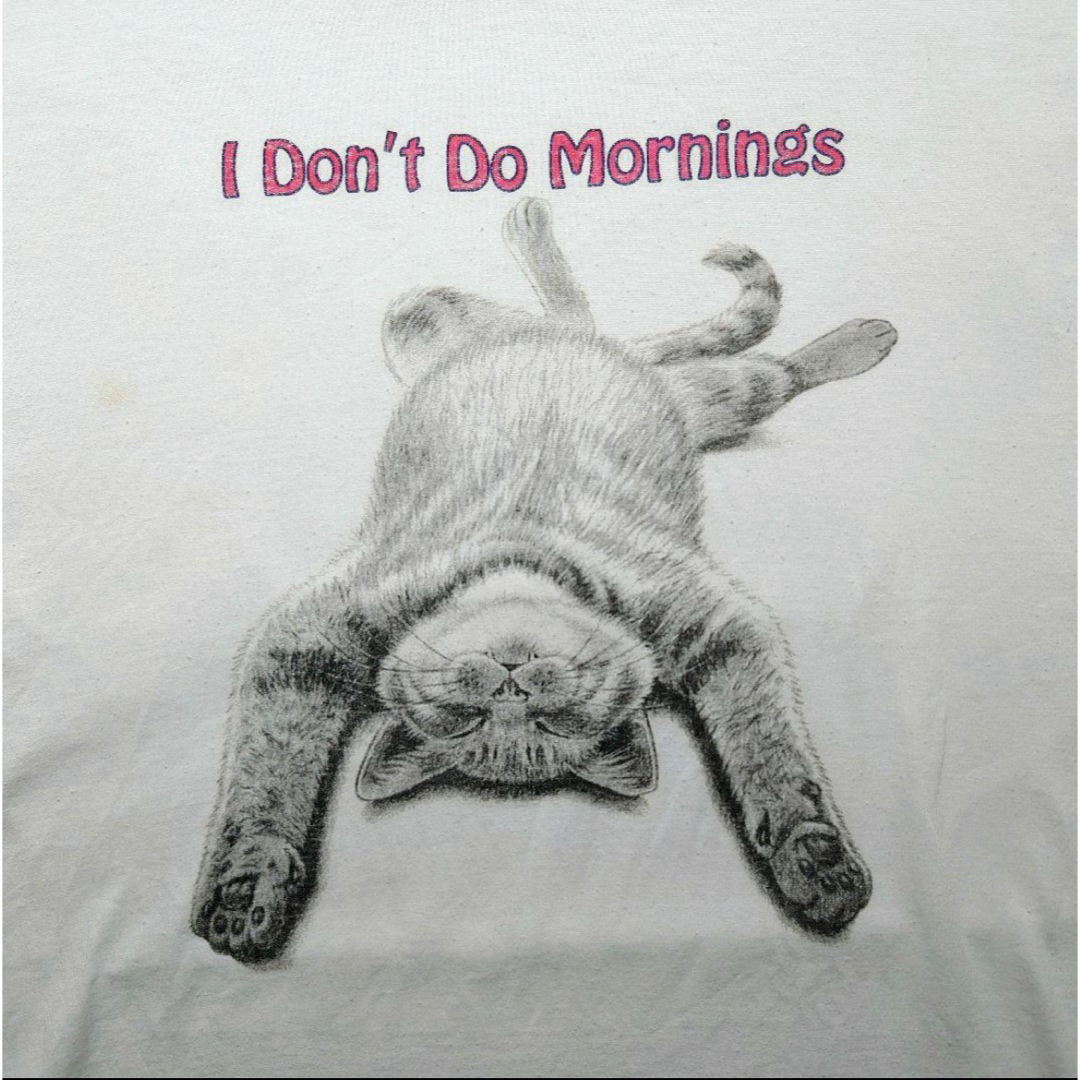 BEAUTY&YOUTH UNITED ARROWS(ビューティアンドユースユナイテッドアローズ)の最終価格　 I Don't Do Mornings 猫 Tシャツ ヴィンテージ メンズのトップス(Tシャツ/カットソー(半袖/袖なし))の商品写真