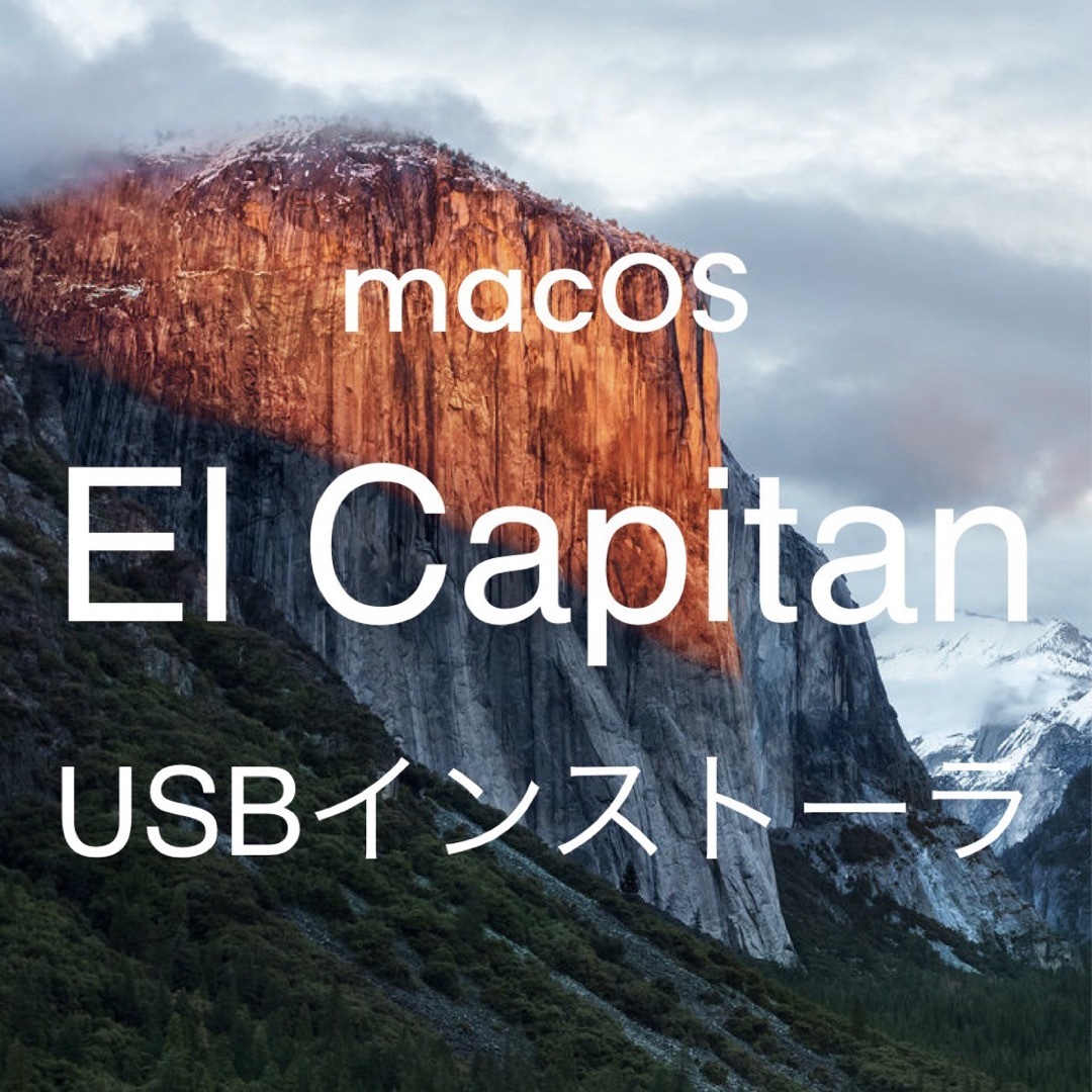 mac OS X El Capitan 10.11.6 インストールUSBメモリ スマホ/家電/カメラのPC/タブレット(PCパーツ)の商品写真