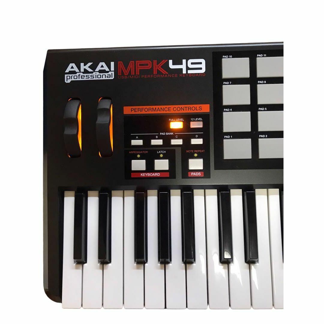 AKAI Professional 49鍵MIDIキーボード MPK49 楽器の鍵盤楽器(キーボード/シンセサイザー)の商品写真