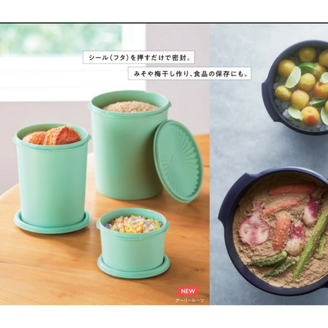 TupperwareBrands(タッパーウェア)のTupperwareグランプリデコレーターM&Lサイズセット（アーリールーツ） インテリア/住まい/日用品のキッチン/食器(弁当用品)の商品写真