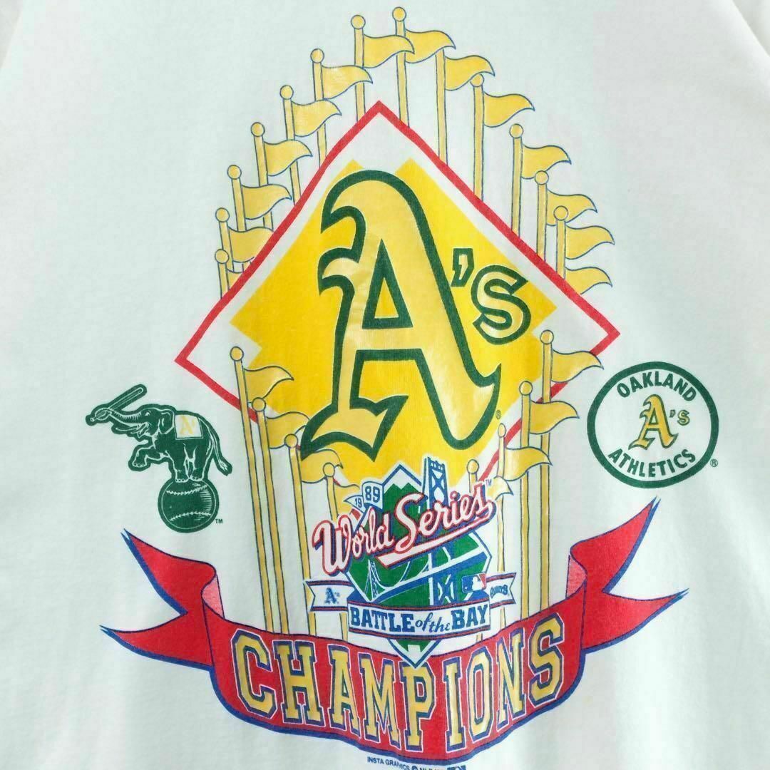 【希少】USA製 MLB アスレチックス Tシャツ 80s シングルステッチ メンズのトップス(Tシャツ/カットソー(半袖/袖なし))の商品写真