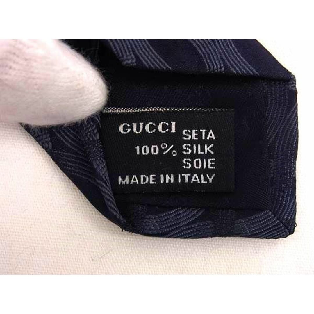 Gucci(グッチ)の■新品■未使用■ GUCCI グッチ シルク100% ネクタイ ビジネス 紳士 メンズ ネイビー系 BE9037 メンズのファッション小物(ネクタイ)の商品写真