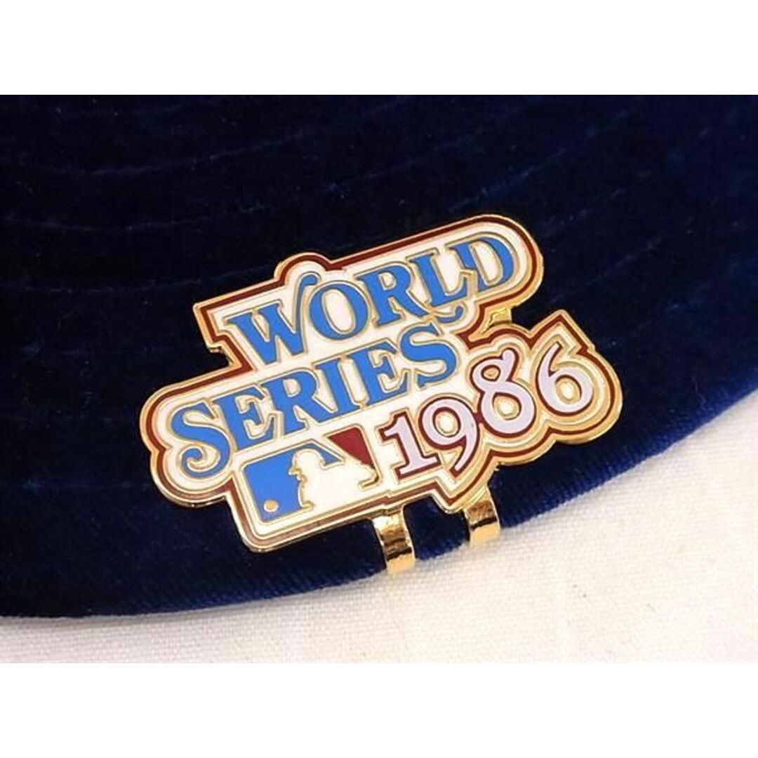 NEW ERA(ニューエラー)の■新品■未使用■ NEWERA ニューエラ WORLD SERIES 1986 ポリエステル クリップ付き キャップ 帽子 サイズ 7 5/8 ブルー系 AU9919 メンズの帽子(キャップ)の商品写真