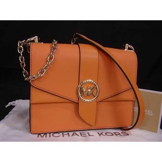 Michael Kors - ■新品■未使用■ MICHAEL KORS マイケルコース レザー ターンロック チェーン クロスボディ ショルダーバッグ  オレンジ系 FA1078