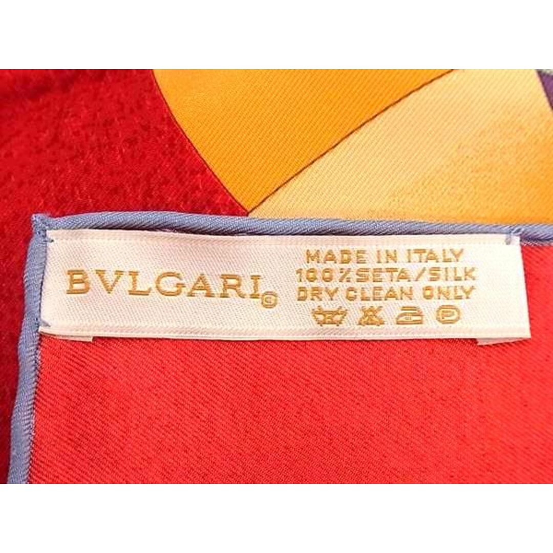 BVLGARI(ブルガリ)の■新品■未使用■ BVLGARI ブルガリ シルク100% 総柄 スカーフ ストール ショール レディース レッド系 BJ1296 メンズのファッション小物(その他)の商品写真