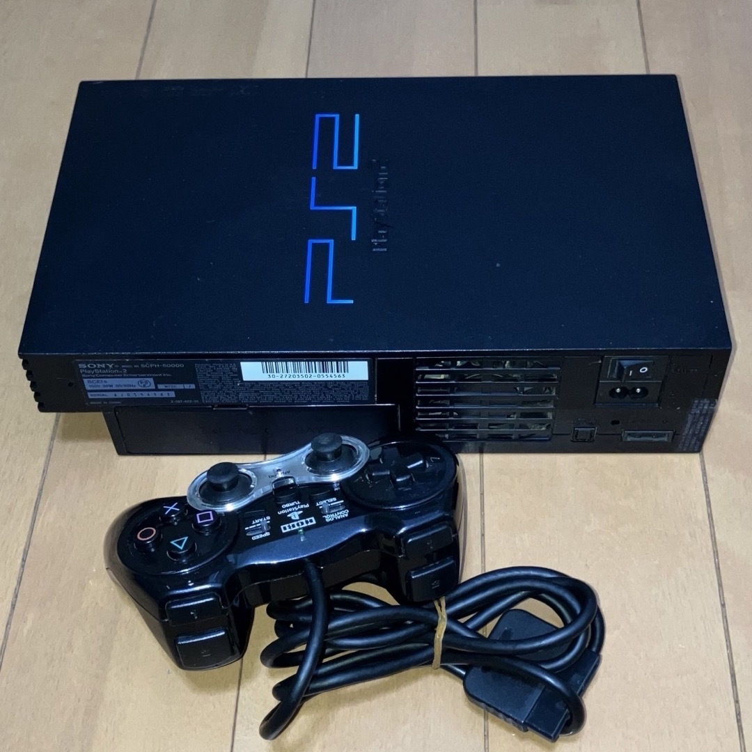 PlayStation2(プレイステーション2)のヒロ様専用　PS2 SCPH-50000 ブラック本体セット 良動品 エンタメ/ホビーのゲームソフト/ゲーム機本体(家庭用ゲーム機本体)の商品写真