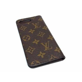 ルイヴィトン(LOUIS VUITTON)の■極美品■ LOUIS VUITTON ルイヴィトン M63400 モノグラム フォリオ iPhone7plus/8plus 対応 アイフォンケース ブラウン系 AZ0104(その他)