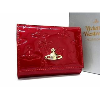 ヴィヴィアンウエストウッド(Vivienne Westwood)の■新品■未使用■ Vivienne Westwood ヴィヴィアン オーブ パテントレザー がま口 三つ折り 財布 ウォレット レッド系 AV9088(長財布)