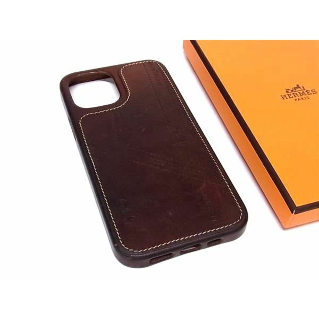 Hermes(エルメス)のHERMES エルメス ヴォーバレニア iPhone12/12Pro対応 アイフォンケース スマホケース ブラウン系 AU7655 レディースのファッション小物(その他)の商品写真