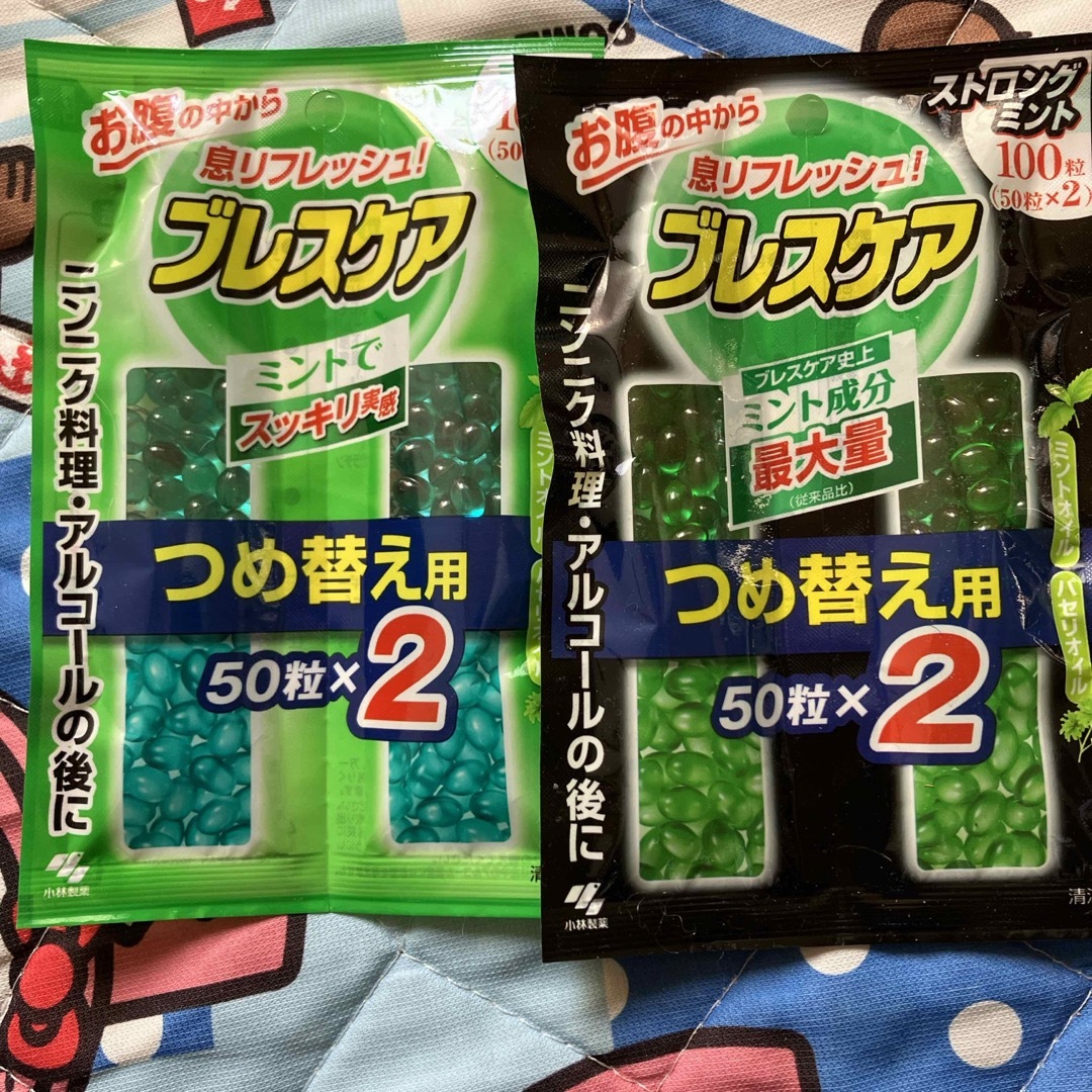 小林製薬(コバヤシセイヤク)のブレスケアつめ替 ストロングミント 100粒 コスメ/美容のオーラルケア(口臭防止/エチケット用品)の商品写真