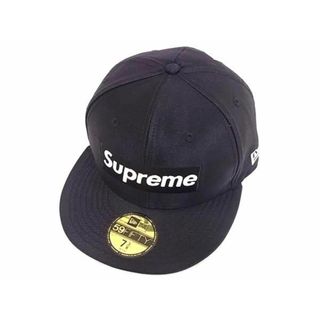 ニューエラー(NEW ERA)の■新品■未使用■ NEWERA ニューエラ シュプリームコラボ ポリエステル100％ ベースボールキャップ 帽子 サイズ 7 3/8 ブラック系 AV9095(キャップ)