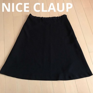ナイスクラップ(NICE CLAUP)のNICE CLAUP フレアスカート　Mサイズ　ブラック(ミニスカート)