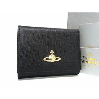 ヴィヴィアンウエストウッド(Vivienne Westwood)の■新品■未使用■ Vivienne Westwood ヴィヴィアンウエストウッド オーブ レザー がま口 三つ折り 財布 ウォレット ブラック系 AW1924(長財布)