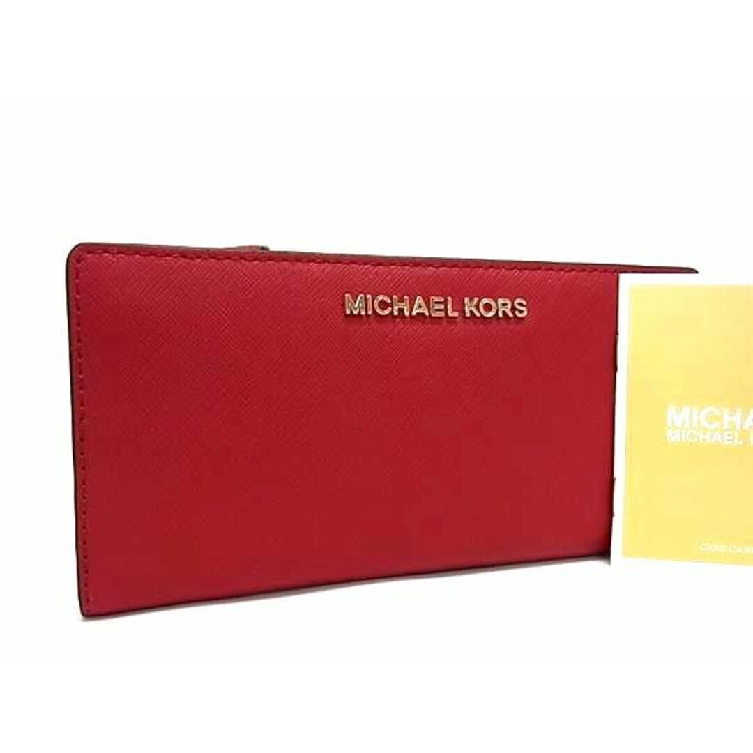 Michael Kors(マイケルコース)の■新品■未使用■ MICHAEL KORS マイケルコース レザー 二つ折り 長財布 ウォレット レディース レッド系 AW1877 レディースのファッション小物(その他)の商品写真