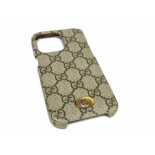 グッチ(Gucci)のGUCCI グッチ 701332 GGマーモント GG柄 PVC iPhone13 Pro 対応 スマホケース アイフォンケース ブラウン系 AW1918(iPhoneケース)